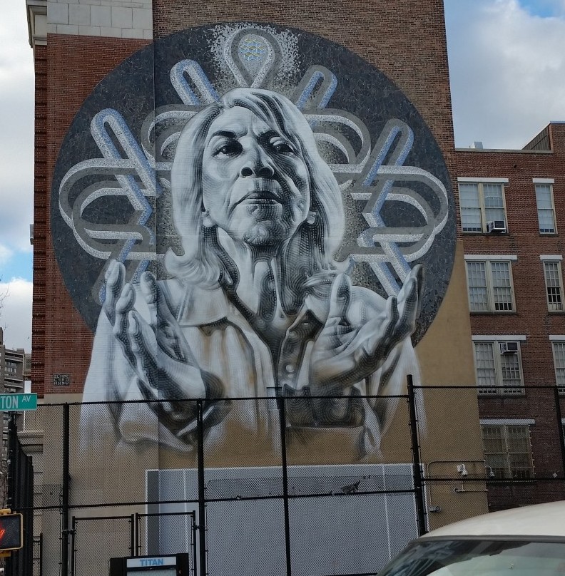 El Mac and Cero paint Nicholas Mohr for the Monument Art Project in East Harlem