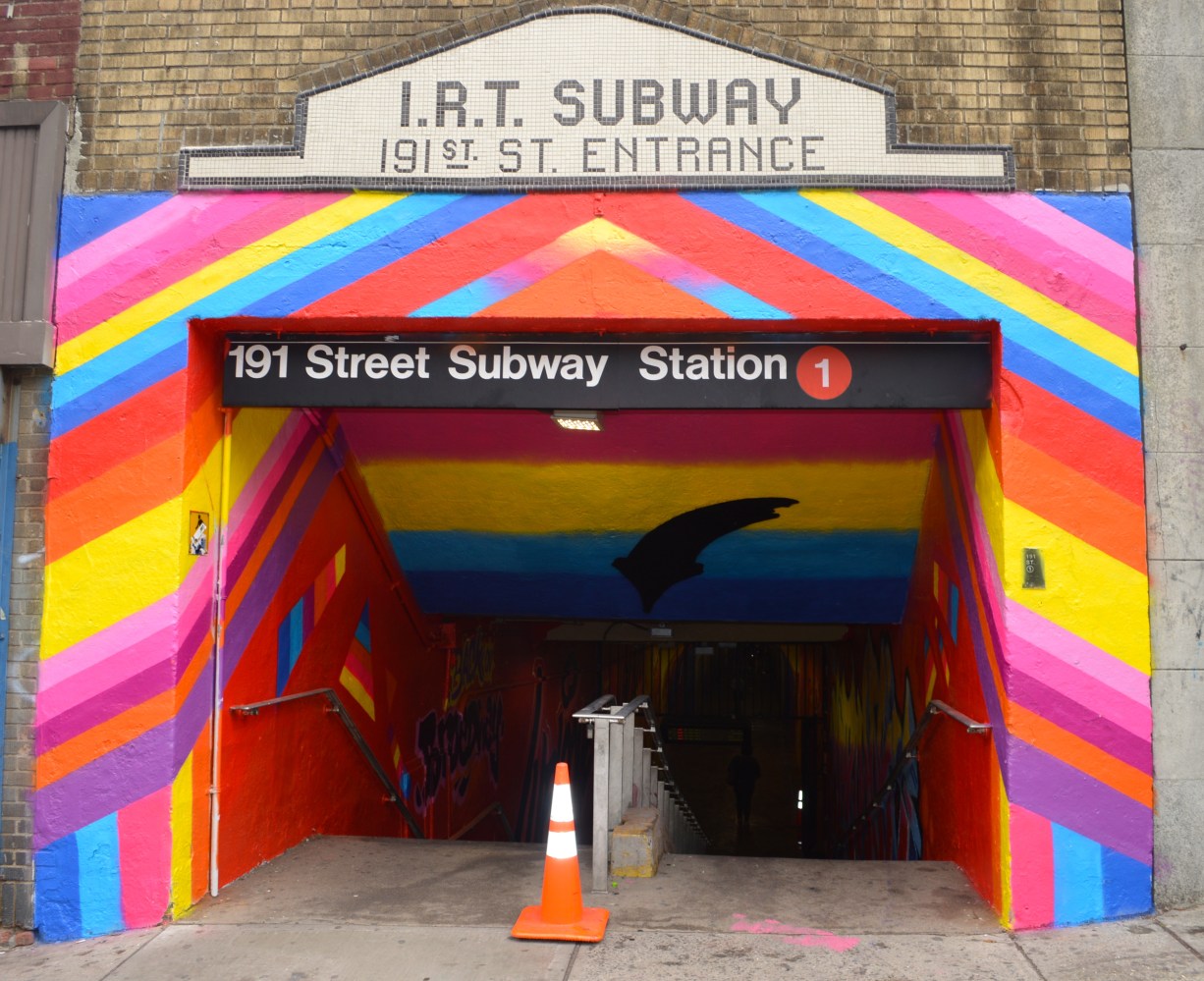 191 St. Subway Station Entrance after the DOT Beautification Project