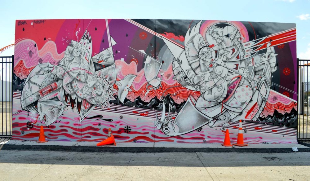 How and Nosm’s completed work for Coney Walls