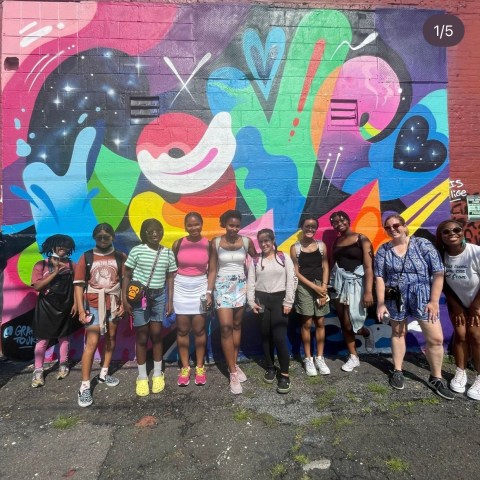 Anita Erskine et al. posing for a photo