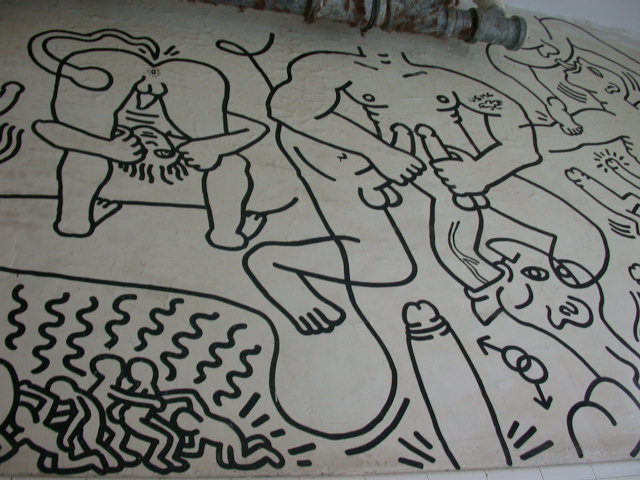 Keith Haring bathroom mural in the West Village Keith Haring bathroom mural in the West Village