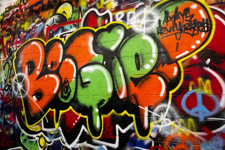 graffiti on a wall