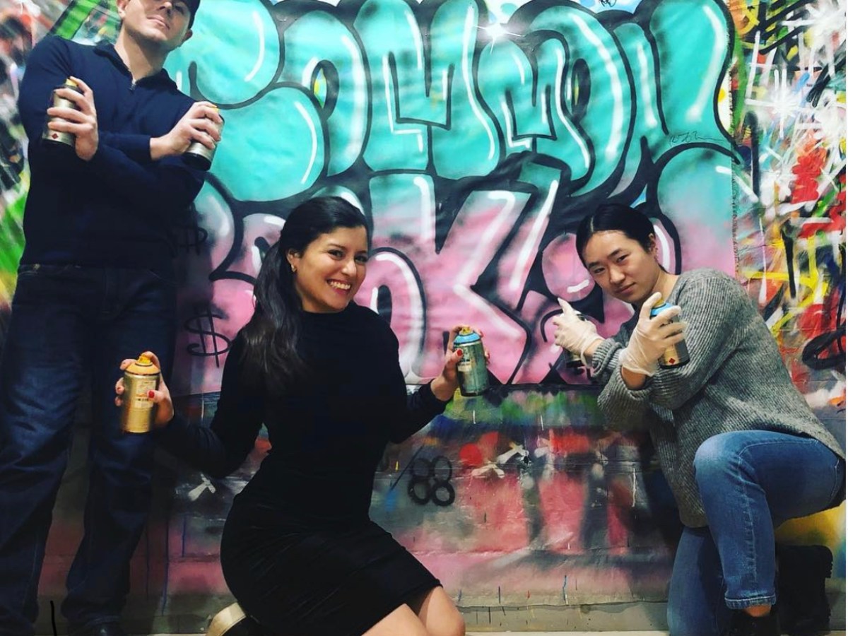 a group of people posing for the camera