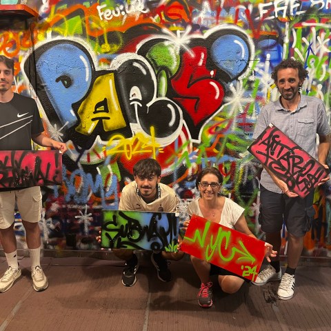 a group of people posing for the camera